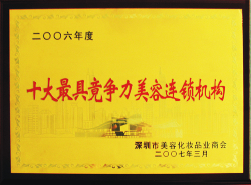 鱼佳丽2006年十大最具合作力美容院